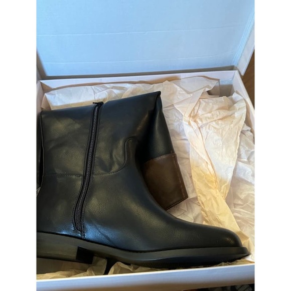 JustFab Brown and Black Boots size 9/Wide Calf - Picture 6 of 7